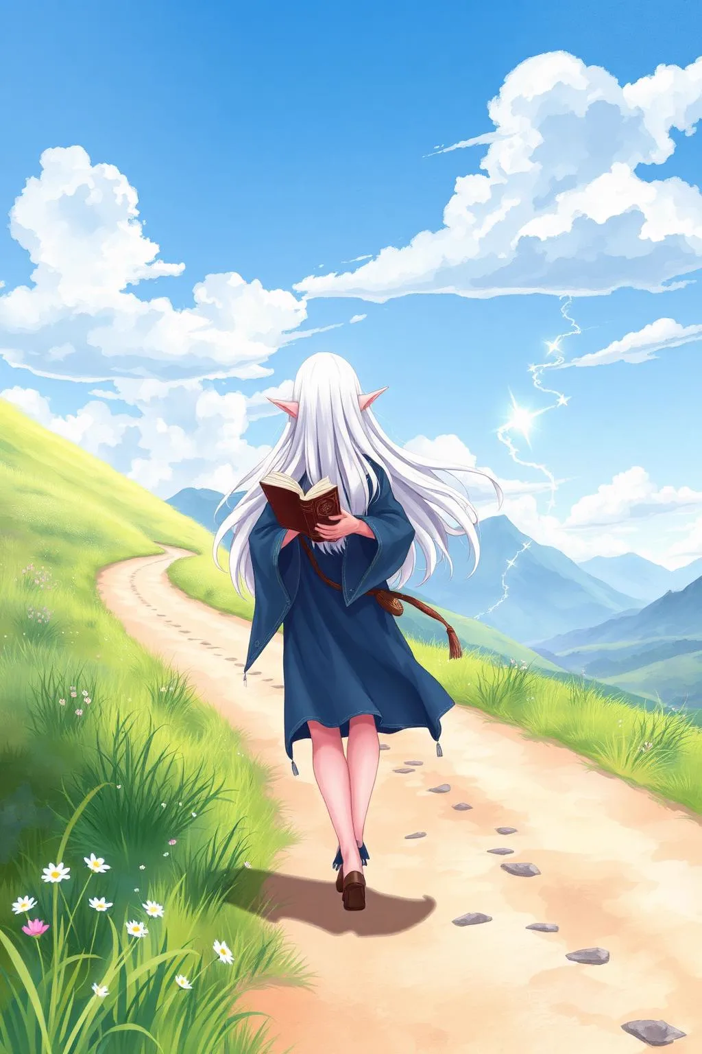 Original AnimeVerse poster illustration representing Frieren: Beyond Journey's End