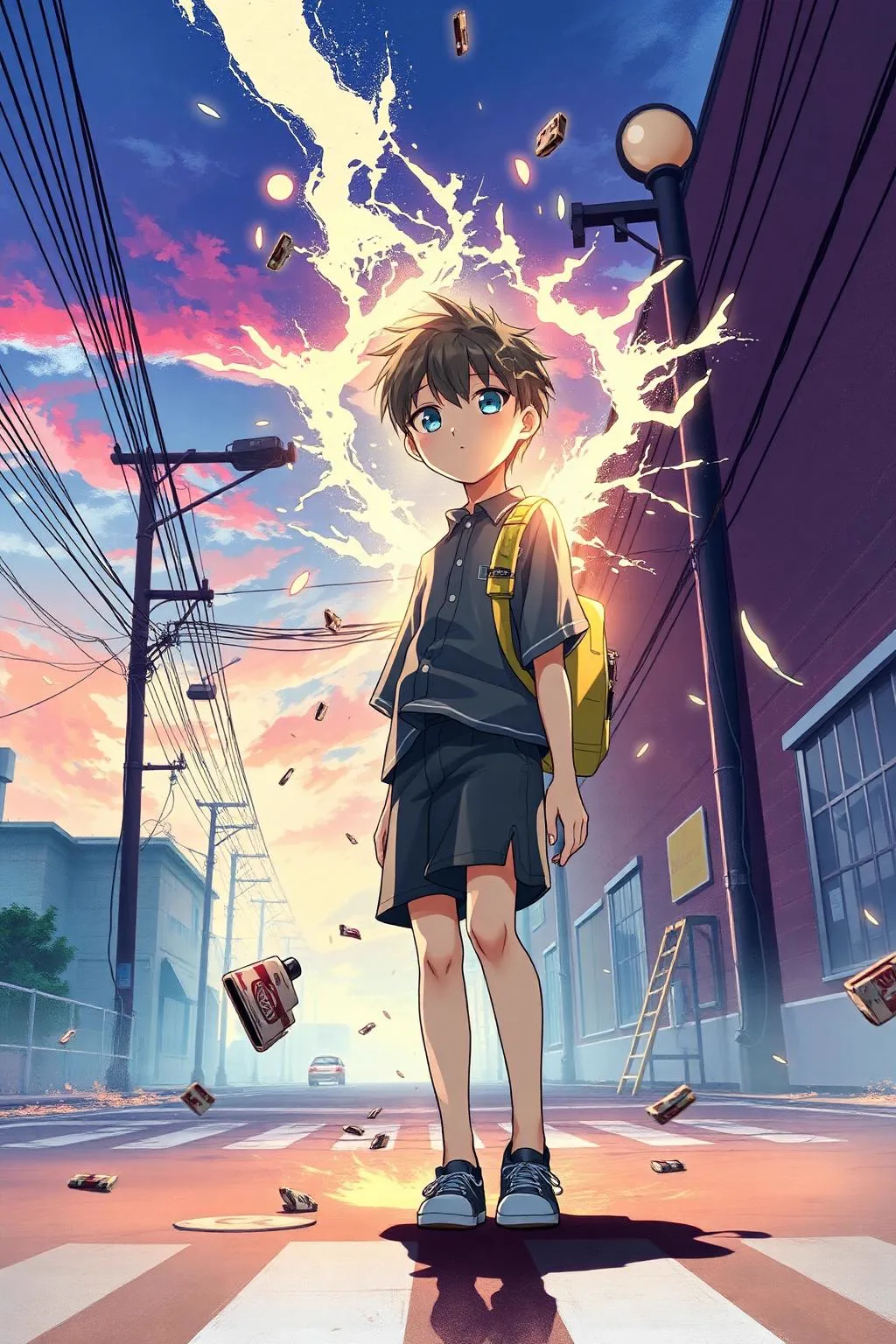 Original AnimeVerse poster illustration representing Mob Psycho 100