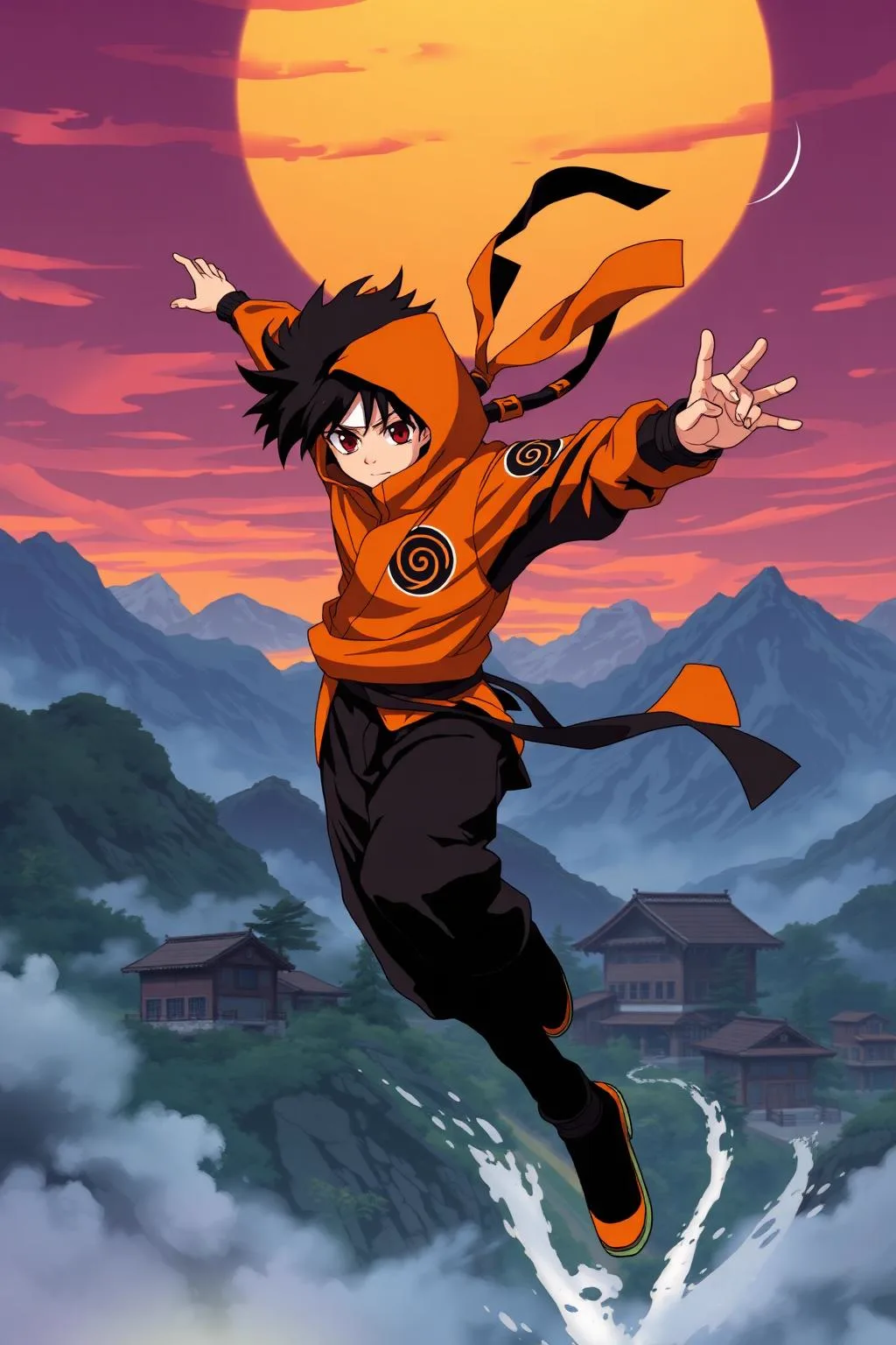 Original AnimeVerse poster illustration representing Naruto