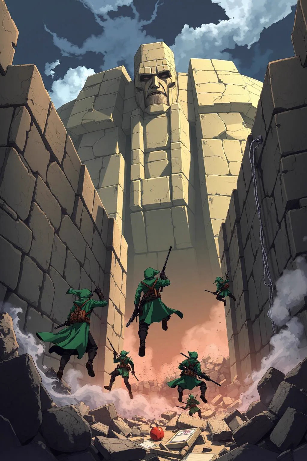 Original AnimeVerse key-visual artwork for Attack on Titan